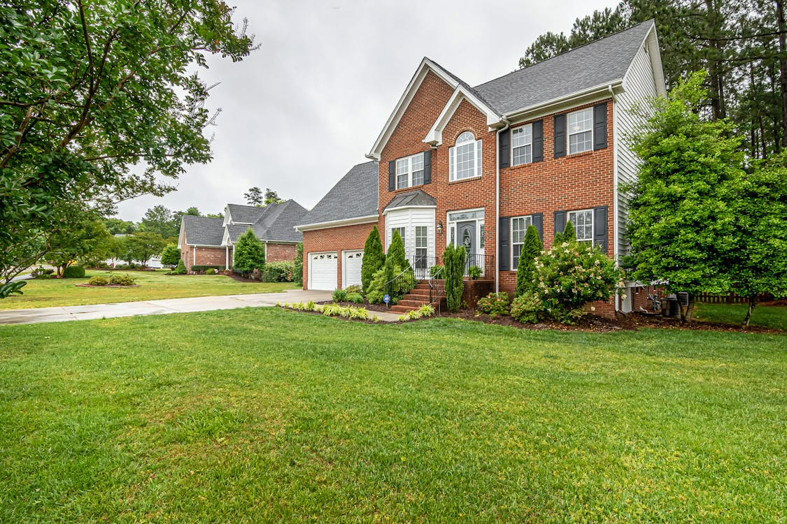 Suburban residential lawn