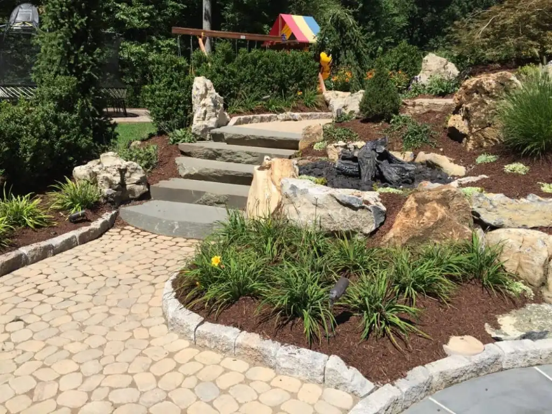 An image of a stone pathway and stairs